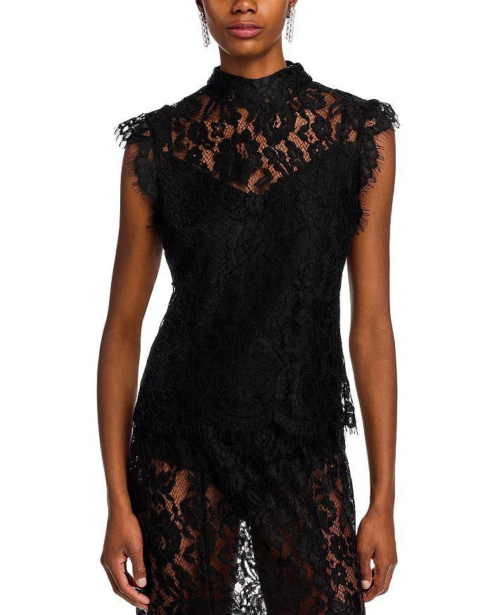 lace chiffon skater dress With Love Lace V-Neck Chiffon Skater Dress