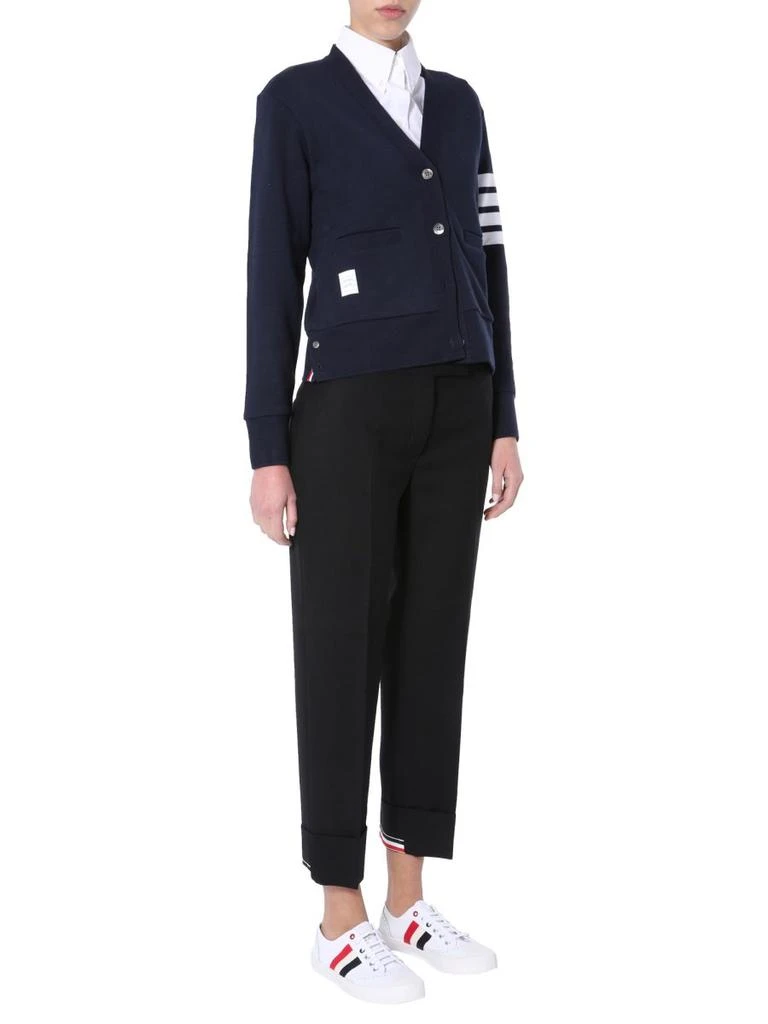 Thom Browne Thom Browne Logo Patch Stripe Detailed Cardigan 3