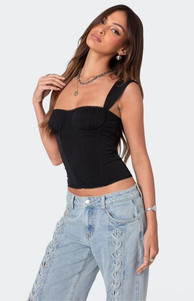 Edikted Marcella Wide Strap Mesh Corset 3