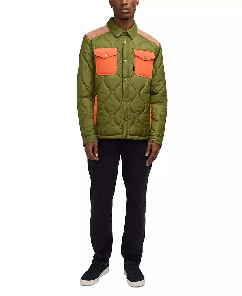 Scotch & Soda Ivik Padded Colorblocked Snap Front Shirt Jacket 6