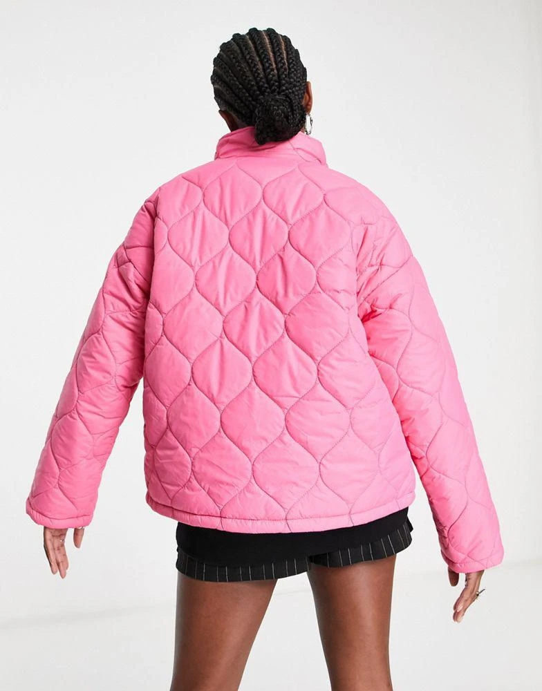 Heartbreak Heartbreak quilted coat in pink 3
