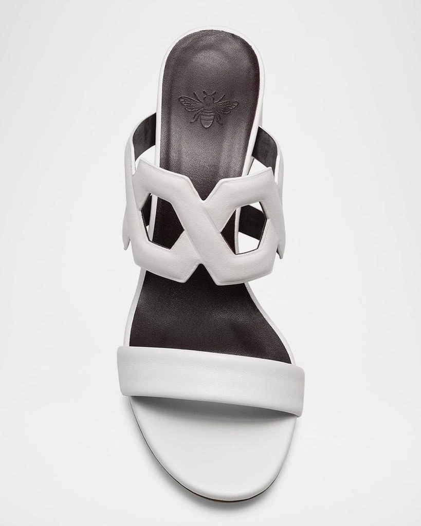 Bougeotte Leather Block-Heel Slide Sandals 3