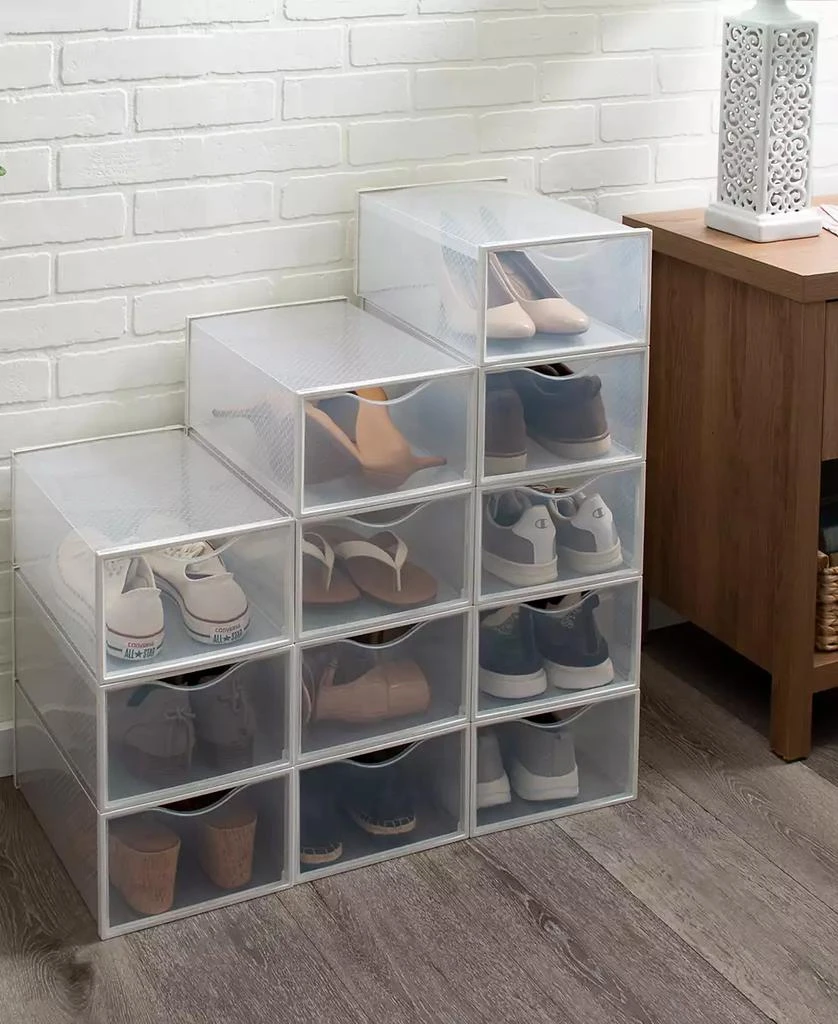 Simplify Set of 12 Stackable Shoe Boxes in White 2