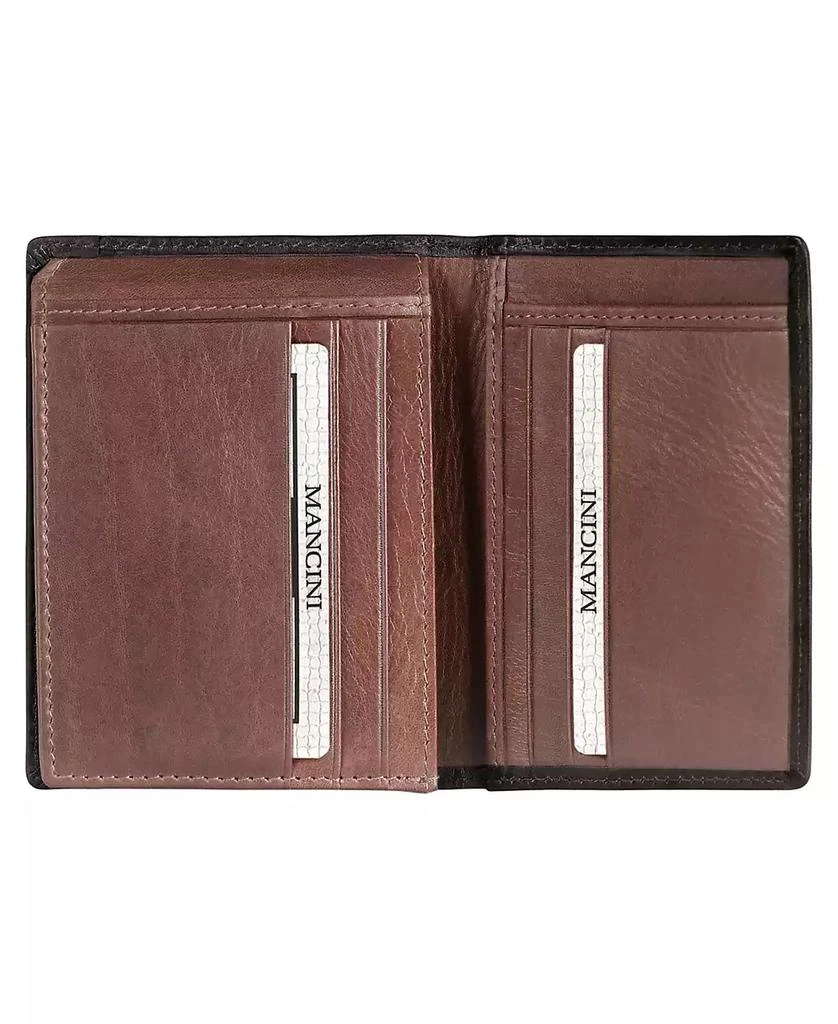 Mancini Leather Goods Casablanca Collection Men
s RFID Secure Center Unique Vertical Wing Wallet 2