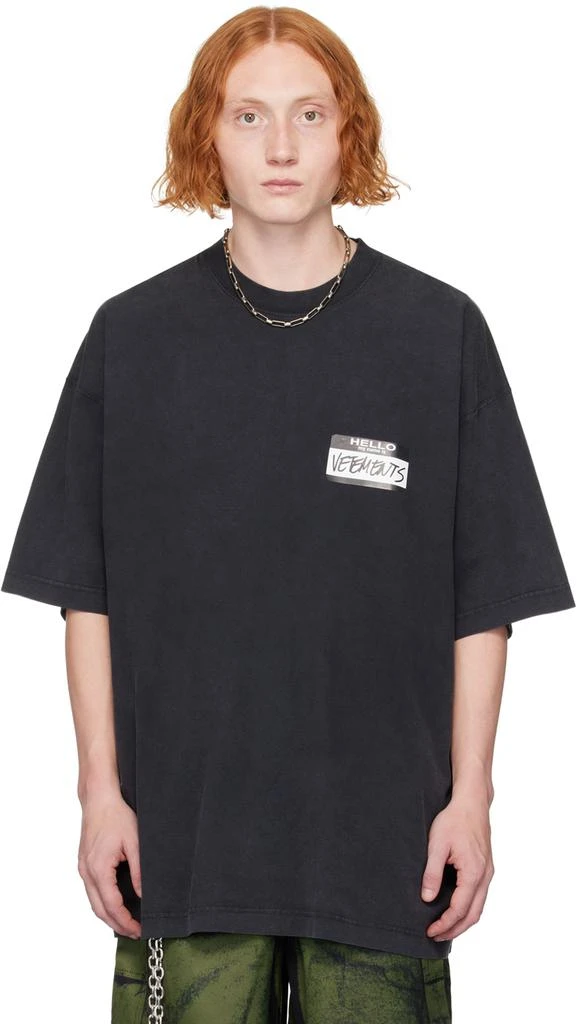 Vetements Black 'My Name Is Vetements' T-Shirt 1