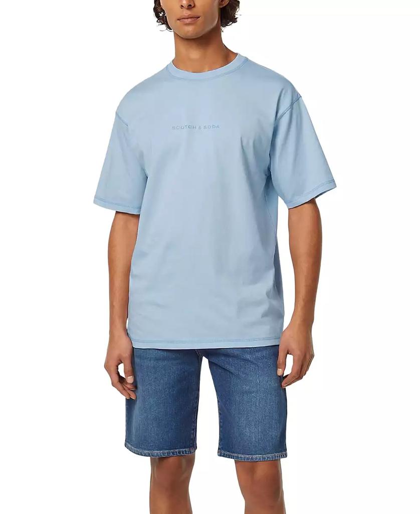 Scotch & Soda Men's Relaxed Fit Short Sleeve Crewneck Logo T-Shirt