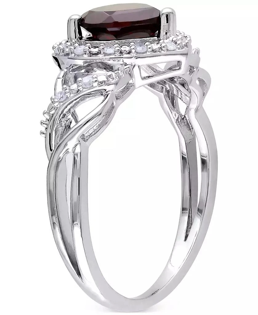 Macy's Rhodolite Garnet (1-3/8 ct. t.w.) & Diamond (1/10 ct. t.w.) Heart Ring in Sterling Silver 3