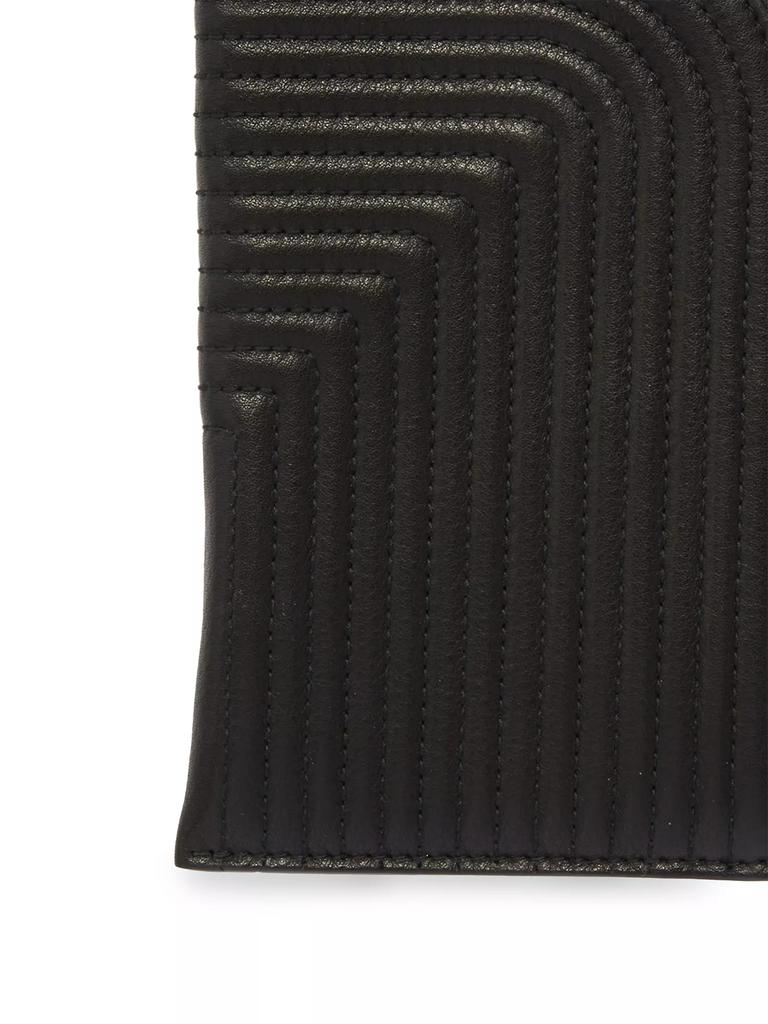 Rick Owens Quilted Leather Neck Wallet BLACK - Wallets