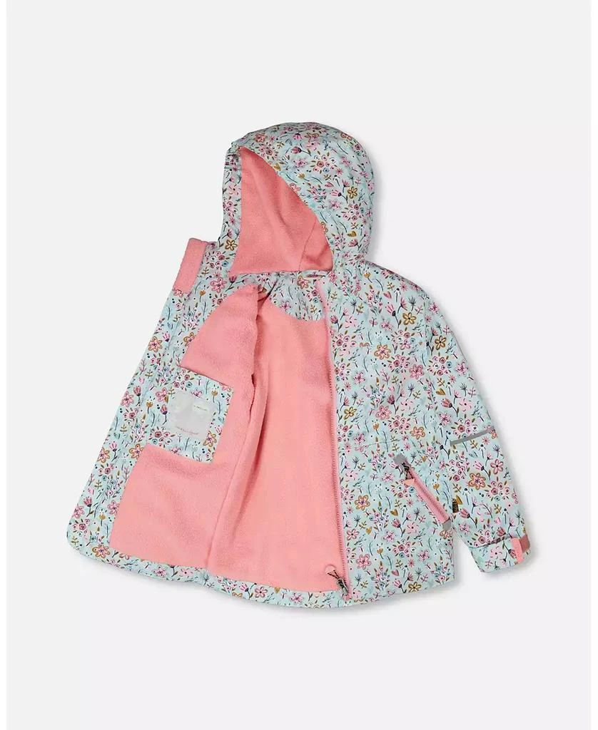 Deux par Deux Girl Mid-Season Jacket Blue Mini Flower Print - Toddler|Child 4