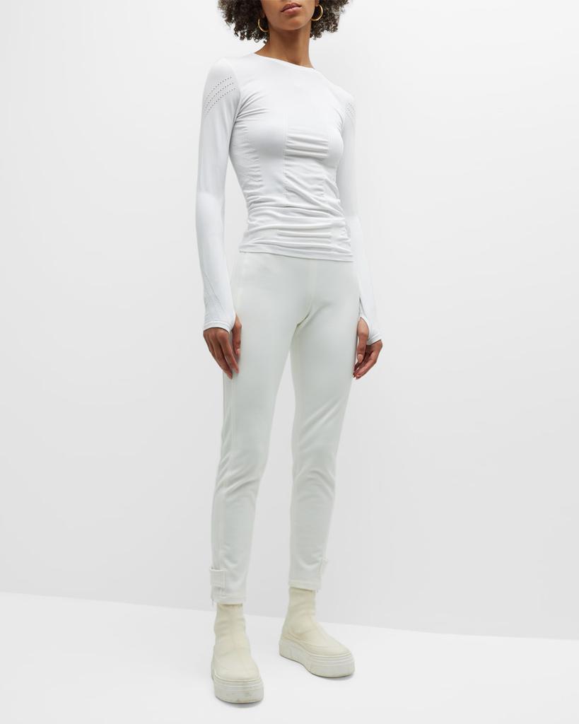 Blanc Noir Magnetic Long-Sleeve Mesh Top