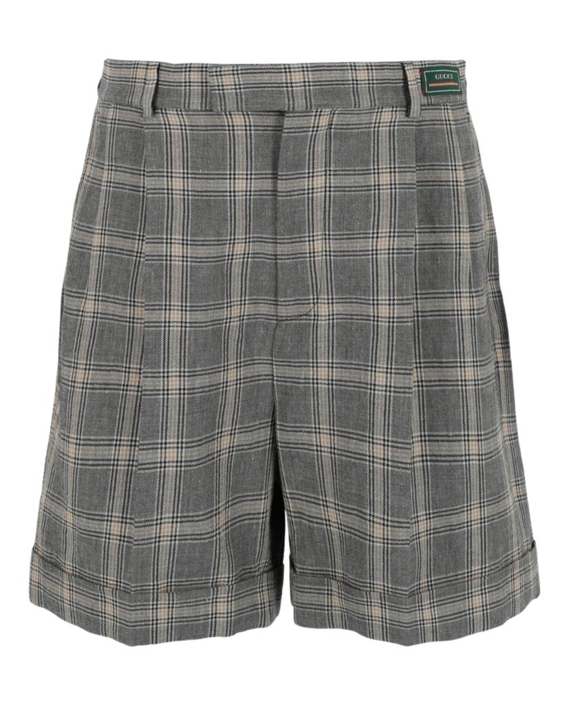 Gucci Cuffed Plaid Shorts