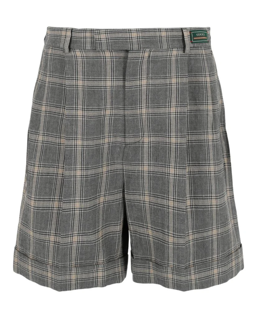 Gucci Cuffed Plaid Shorts 1