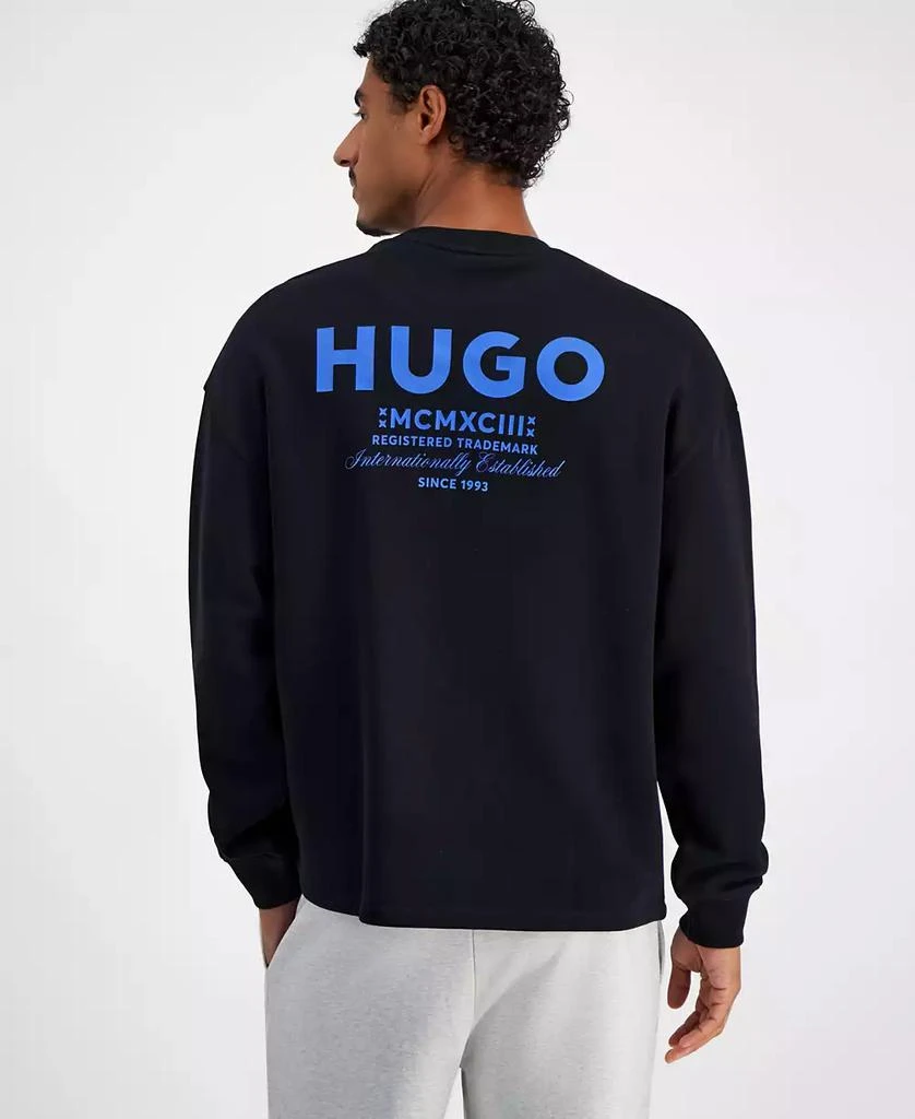 Hugo Boss Men's Naviu Relaxed Fit Long Sleeve Crewneck Logo Sweatshirt 2