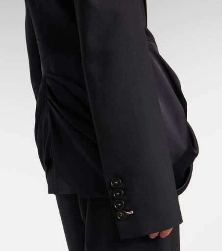 Stella McCartney Draped satin-trimmed wool blazer 6