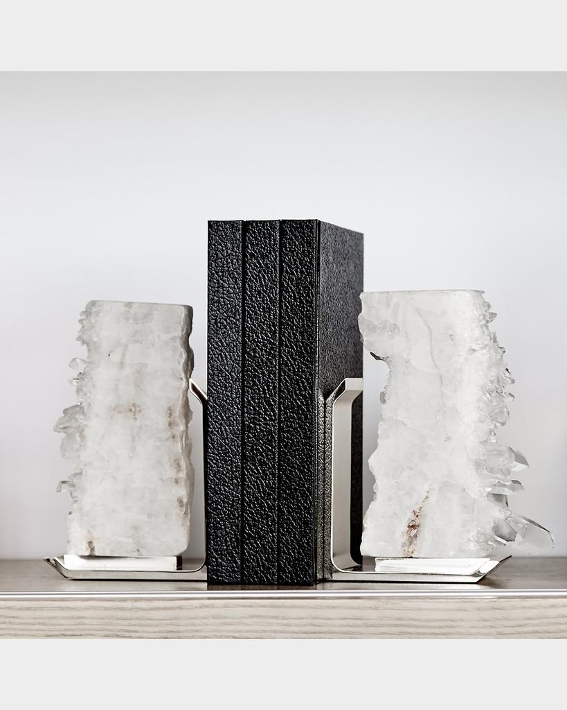 ANNA New York Fim Crystal Quartz Bookends, Set of 2
