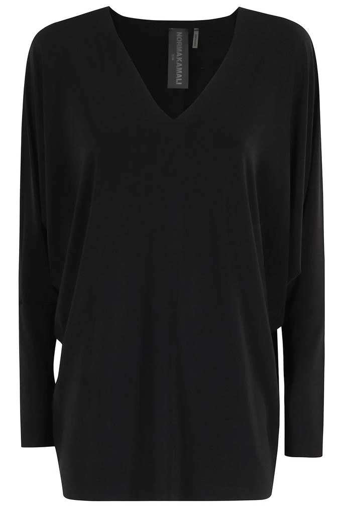Norma Kamali Norma Kamali V-Neck Long-Sleeve Sweater 1