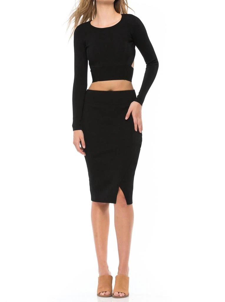 KENDALL & KYLIE Kendall + Kylie - Compact Long Sleeve Crop Top 4