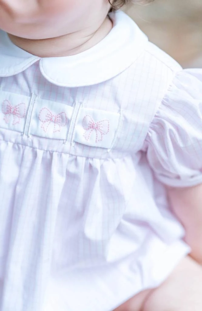 Lullaby Set Lullaby Set - Girls Ruth Ribbon Bubble Romper 2