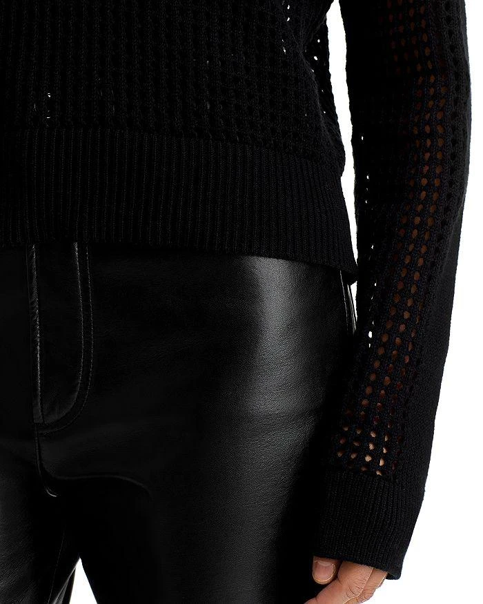 ATM Anthony Thomas Melillo V Neck Mesh Stitch Sweater 5