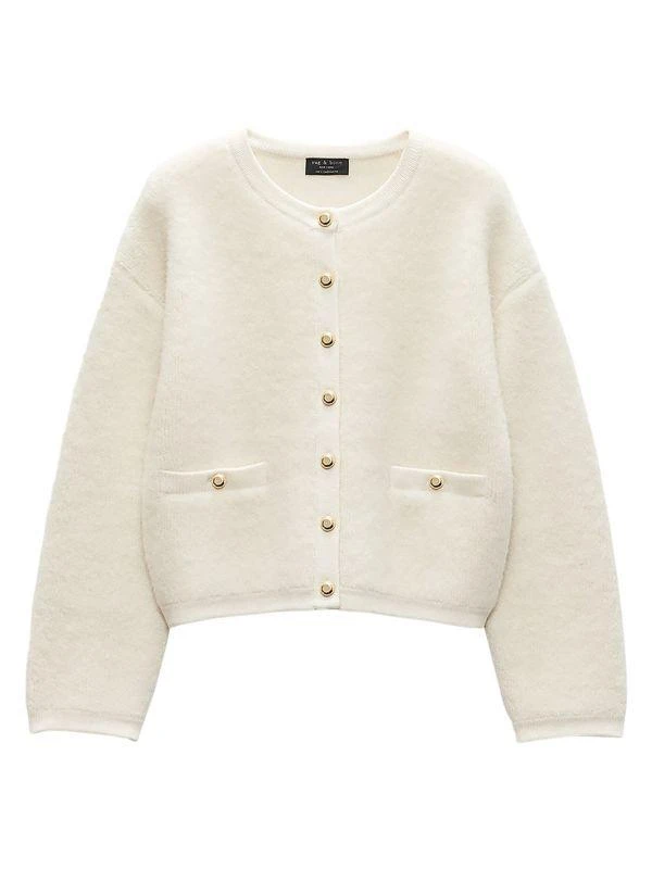 Rag & Bone Kaia Boucle Crewneck Cardigan 6