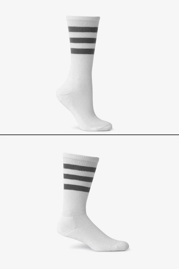 Los Angeles Apparel CALFSOCK - Unisex 3-Stripe Calf Sock 11