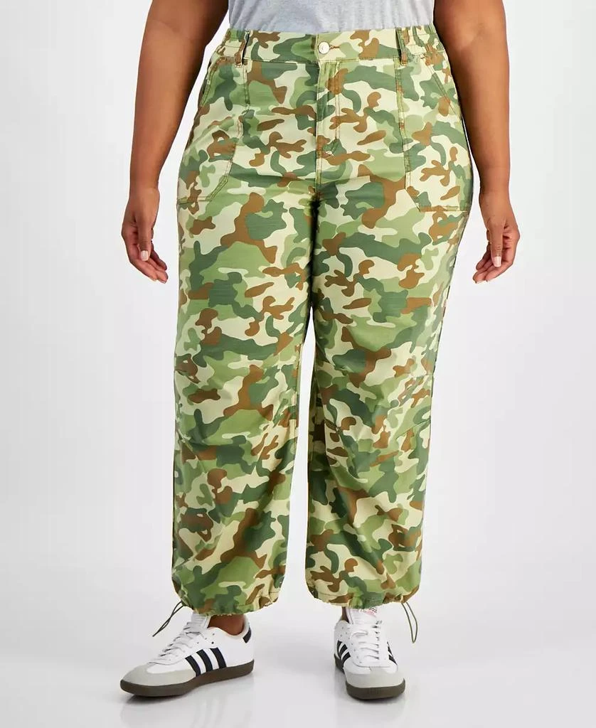 Celebrity Pink Trendy Plus Camouflage Parachute Pants 4