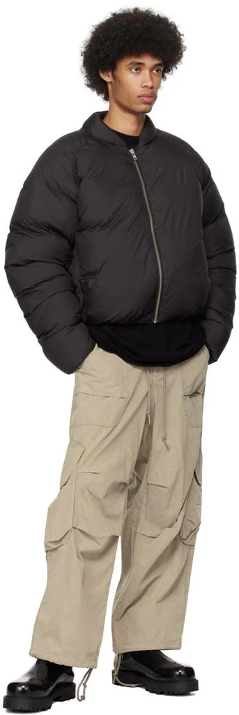 Entire Studios Black Pillow Down Bomber Jacket 4