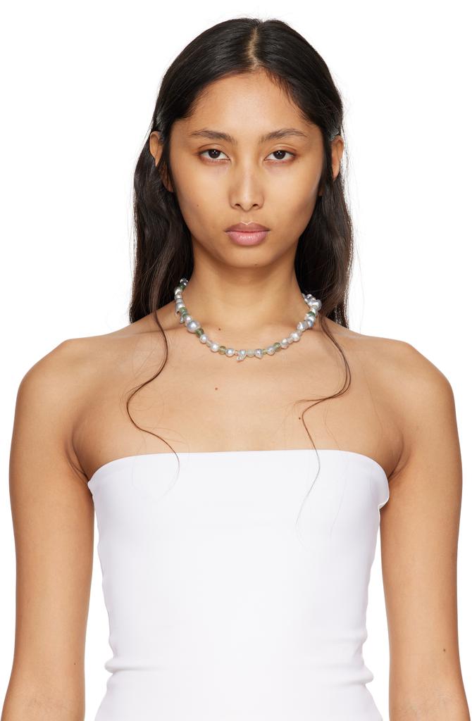 Pearls Before Swine Blue & Green Baroque Pearl Necklace