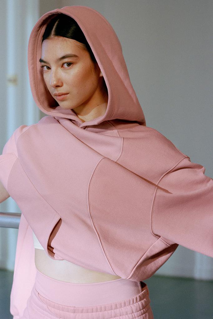 Alo Make Waves Hoodie - Sunset Pink Tonal