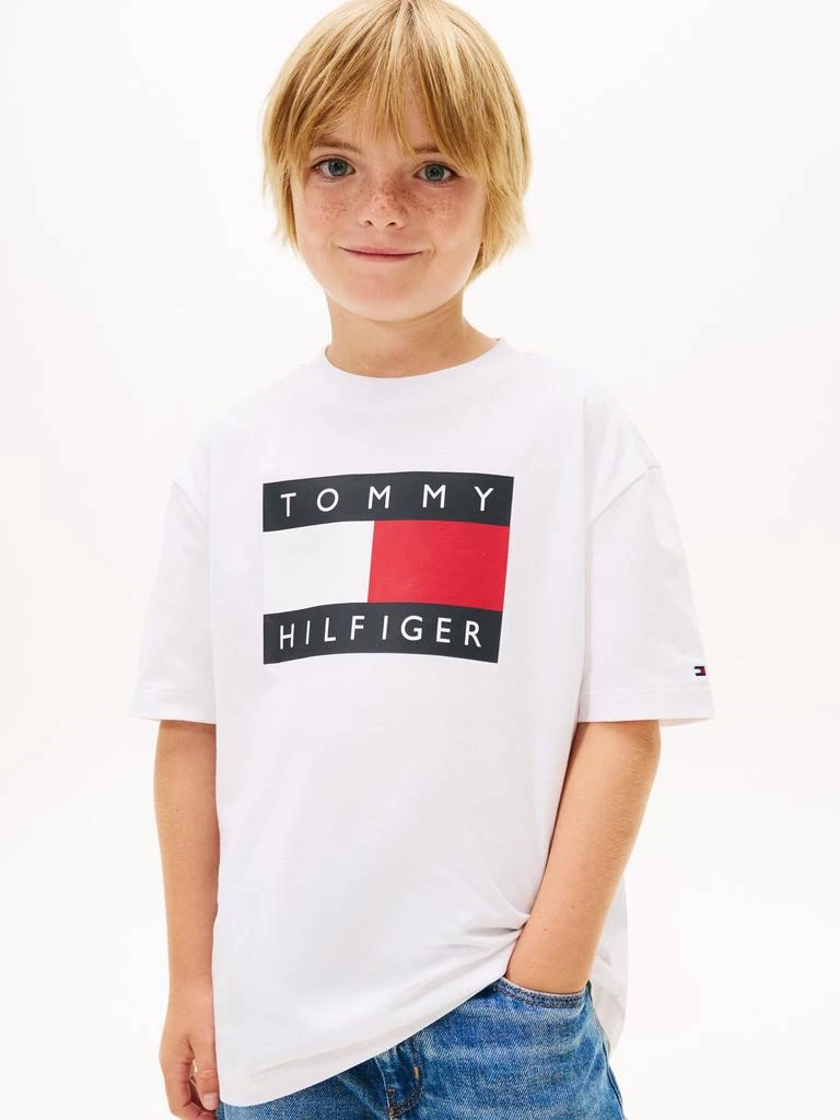 Tommy Hilfiger Tommy Hilfiger Boys Heritage Printed Flag T-Shirt in White 4