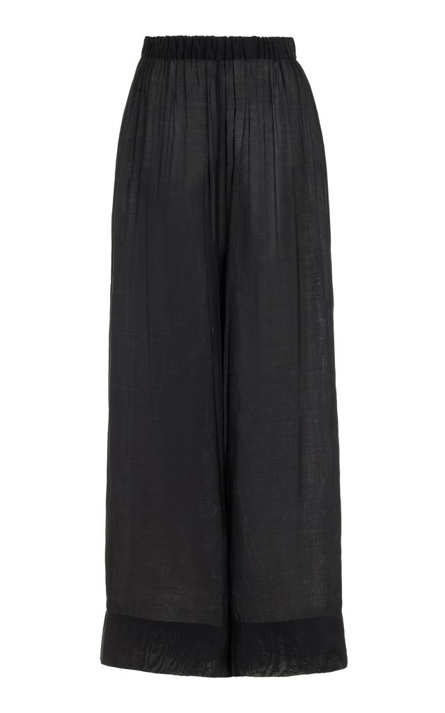Bondi Born BONDI BORN - Mali Sheer Chiffon Wide-Leg Pants - Black - M - Moda Operandi
