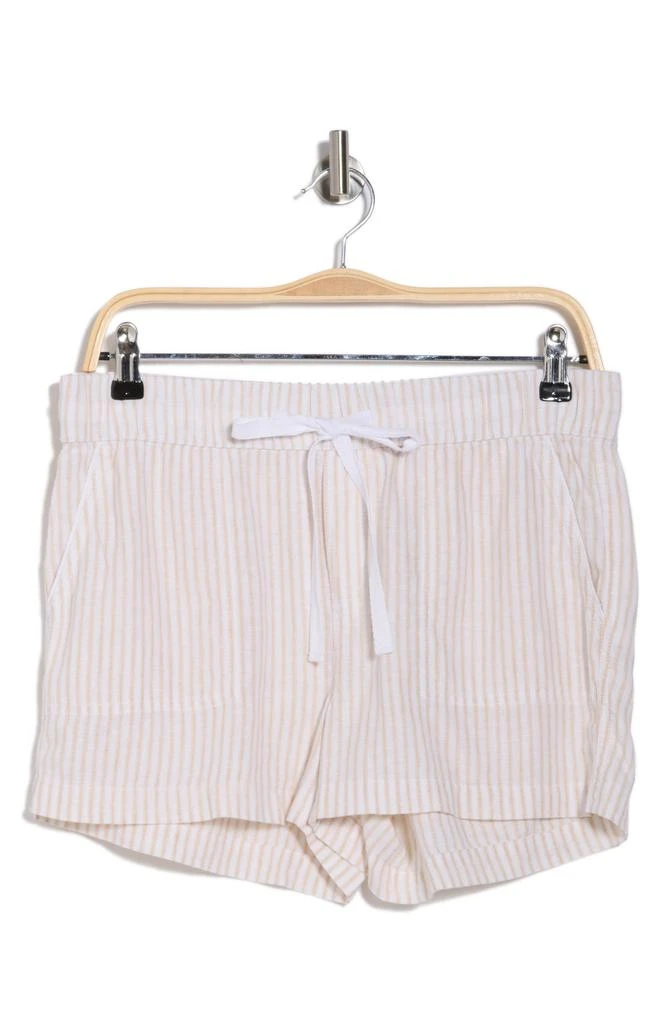 Caslon Stripe Drawstring Linen Blend Shorts 3