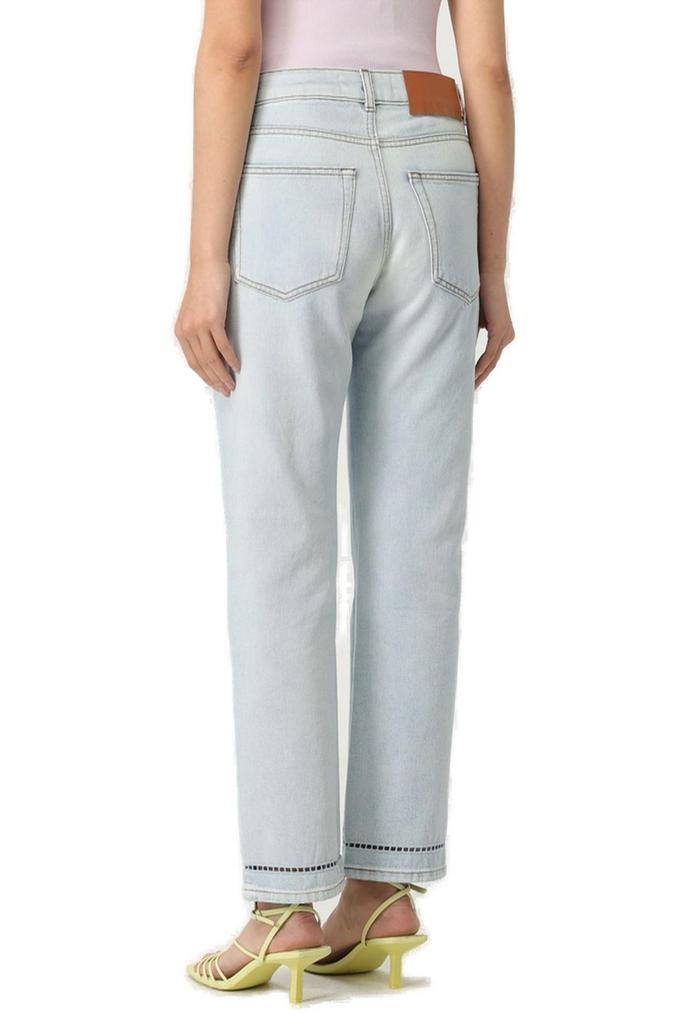 MSGM MSGM Logo Patch Straight-Leg Jeans