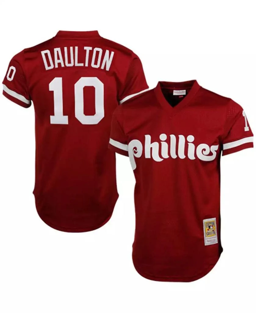 Mitchell and Ness Men's Darren Daulton Red Philadelphia Phillies Cooperstown Mesh Batting Practice Jersey 1