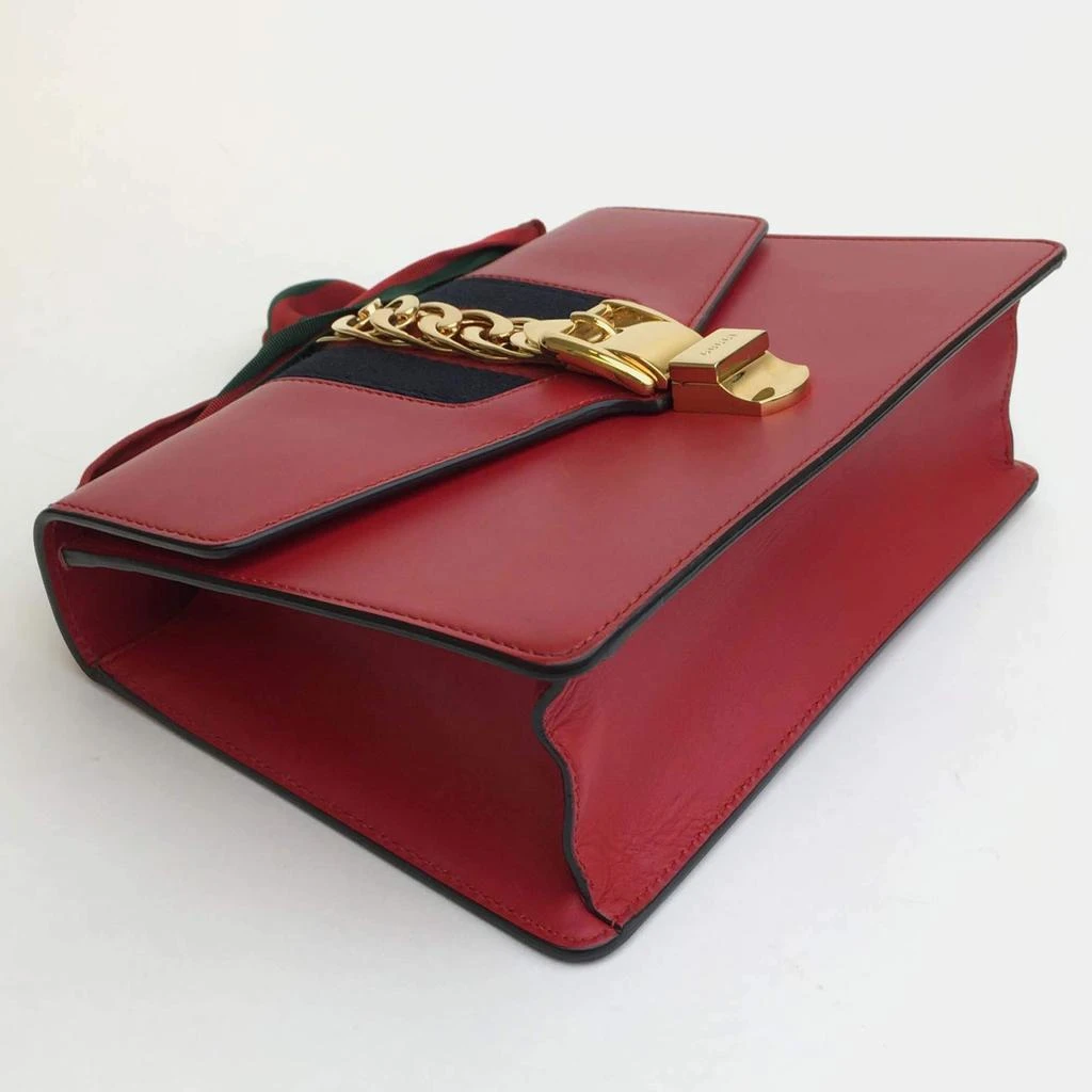 Gucci Gucci Red Leather Small Sylvie Shoulder Bag 9
