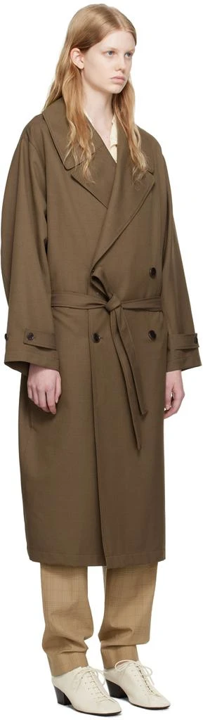 Lemaire Brown Double-Breasted Trench Coat 2