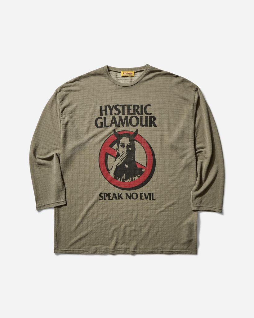 Hysteric Glamour Women's Warning Evil One-Piece Top Khaki
