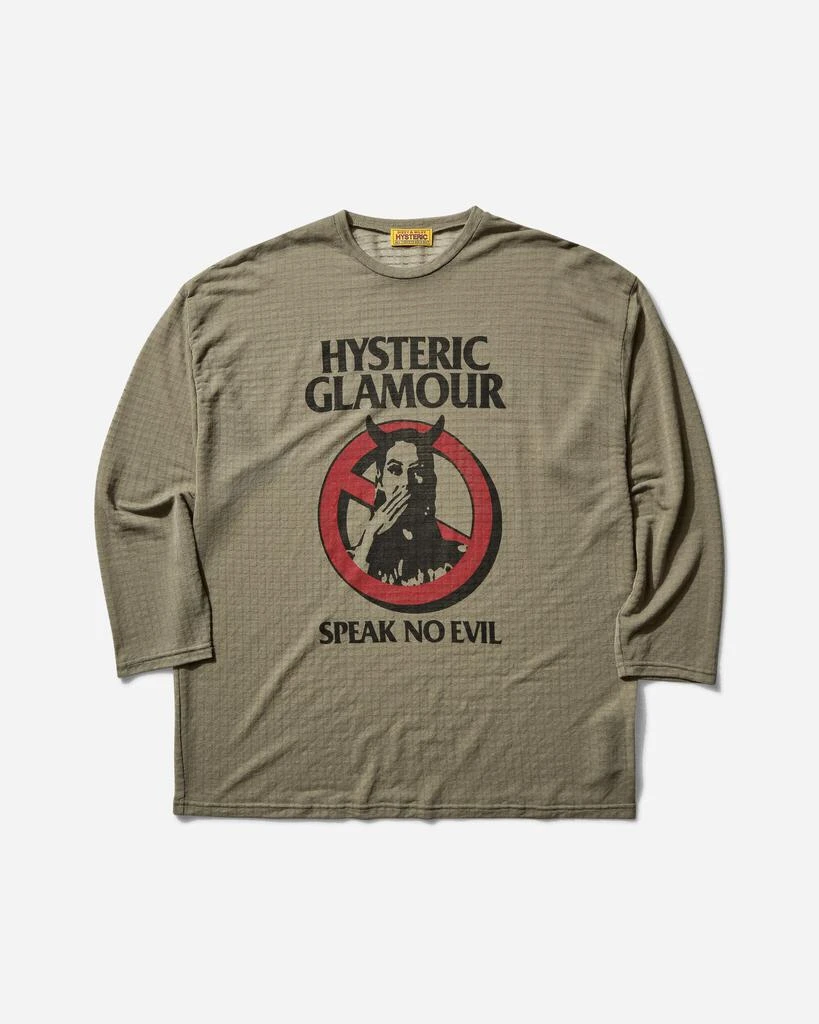 Hysteric Glamour Women's Warning Evil One-Piece Top Khaki 1