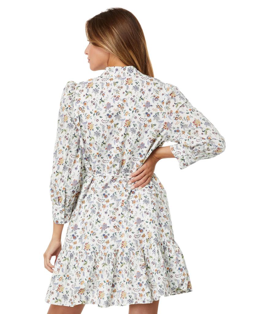 English Factory Floral Print Pin Tuck Smock Mini Dress