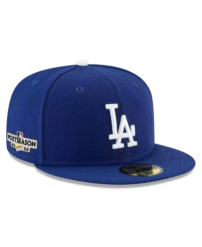 New Era Men's Royal Los Angeles Dodgers 2022 Postseason Side Patch 59FIFTY Fitted Hat 1