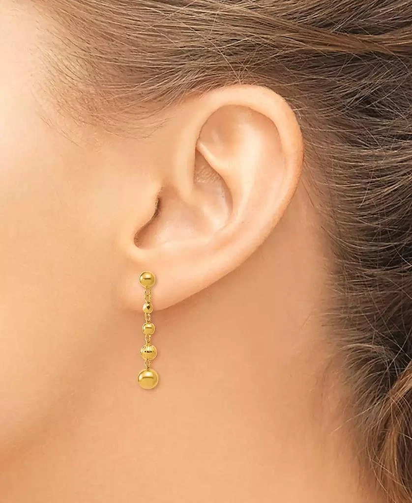 Macy's Beaded Drop Earrings in 24k Yellow Gold 4