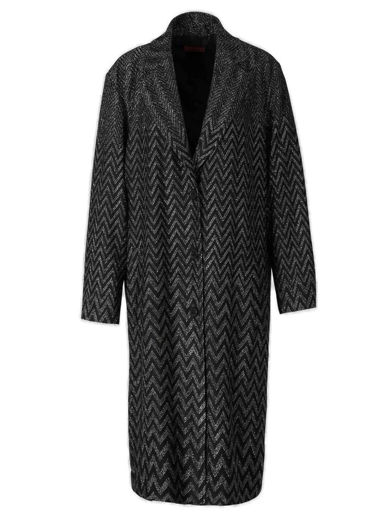 Missoni Missoni Zigzag Long-Sleeved Knitted Coat 1