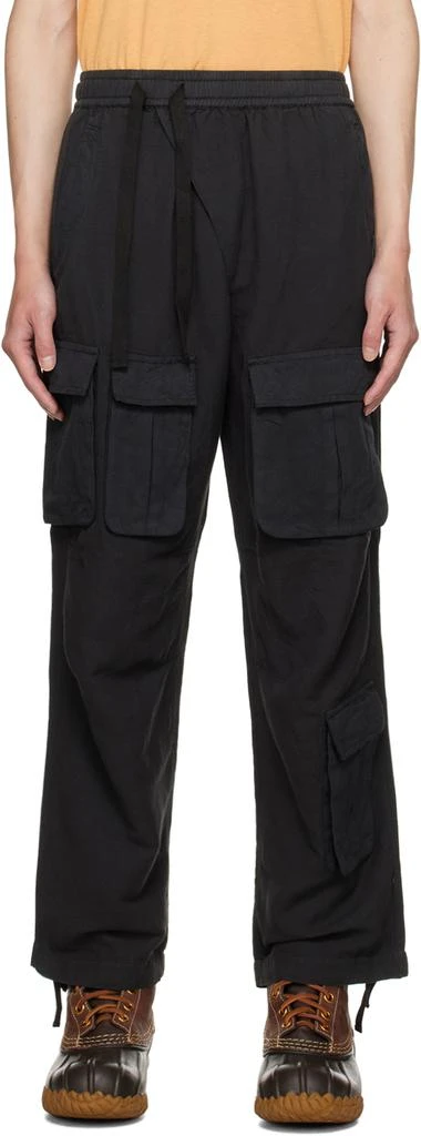 MAHARISHI Black Asym Cargo Pants 1