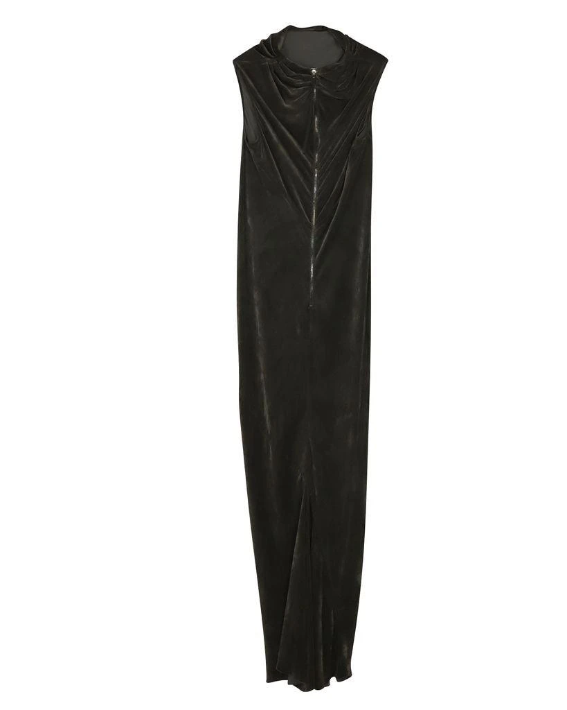 rick owens Rick Owens Bonnie Velvet Gown in Dark Grey Viscose 3