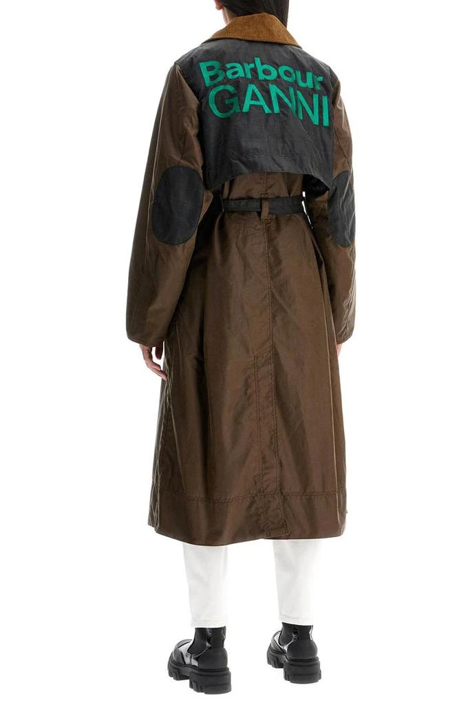 Barbour waxed cotton trench coat 3