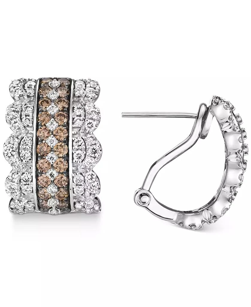 Le Vian Nude Diamond (1 ct. t.w.) 
Chocolate Diamond (1 ct. t.w.) Hoop Earrings in 14k White Gold 1