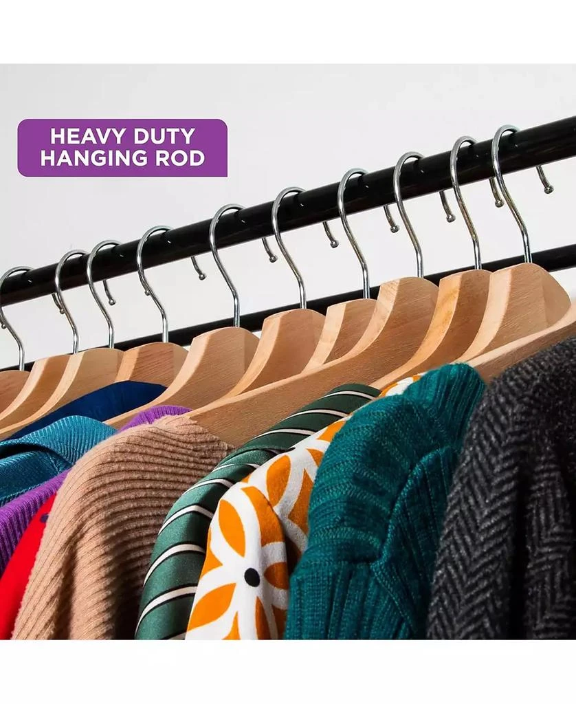 Florida Brands Portable Wardrobe Closet - Premium Metal Hanging Rod with Beige Cover- 65 Lb. Weight Capacity- Super Easy Assembly, No Tools Required 9