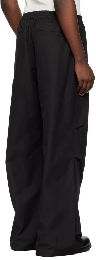 We11done Black Tucked Trousers 3