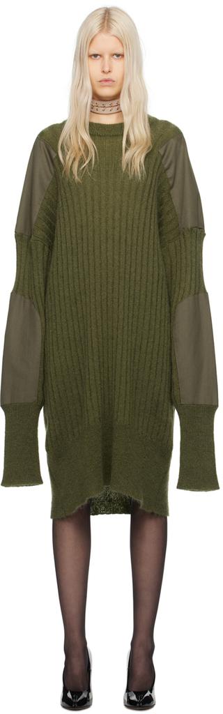 VAQUERA Khaki Military Midi Dress