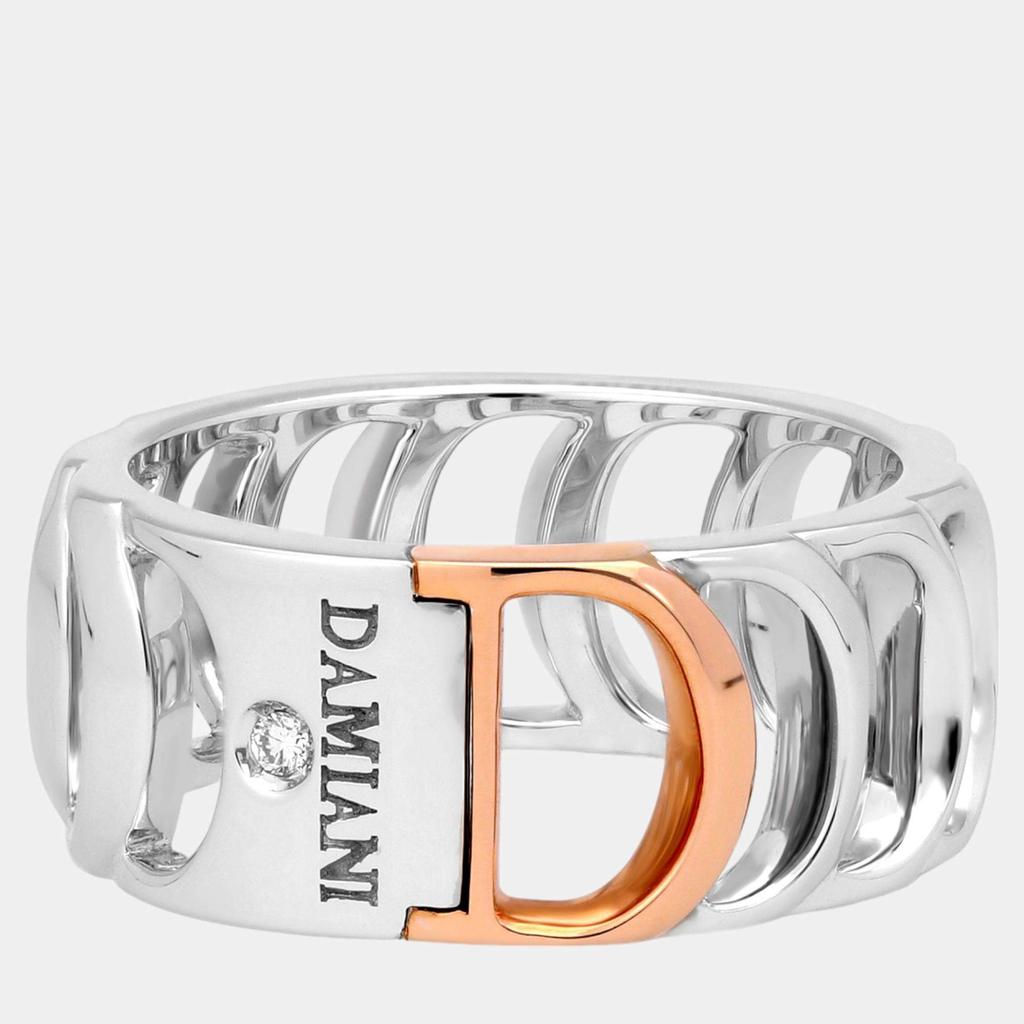 Damiani Damiani 18K White Gold and 18K Rose Gold, Diamond Band Ring